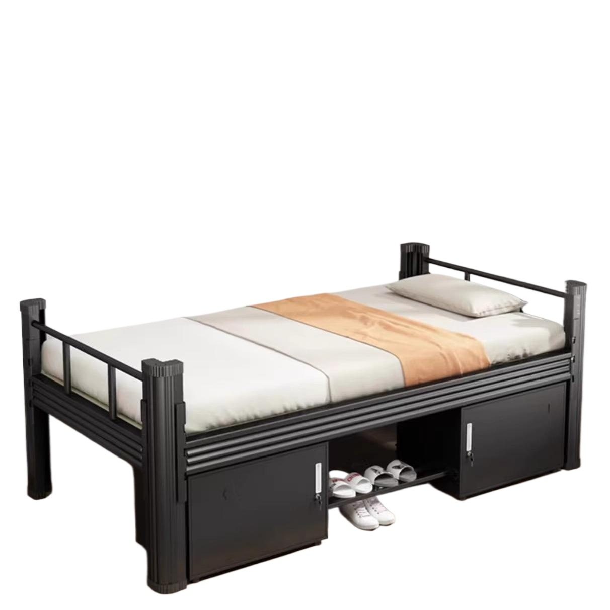 单人床学生员工宿舍出租房单层铁架床钢制1米宽1米2宽公寓单人床,淘宝优惠券,粉丝福利购,淘宝优惠卷