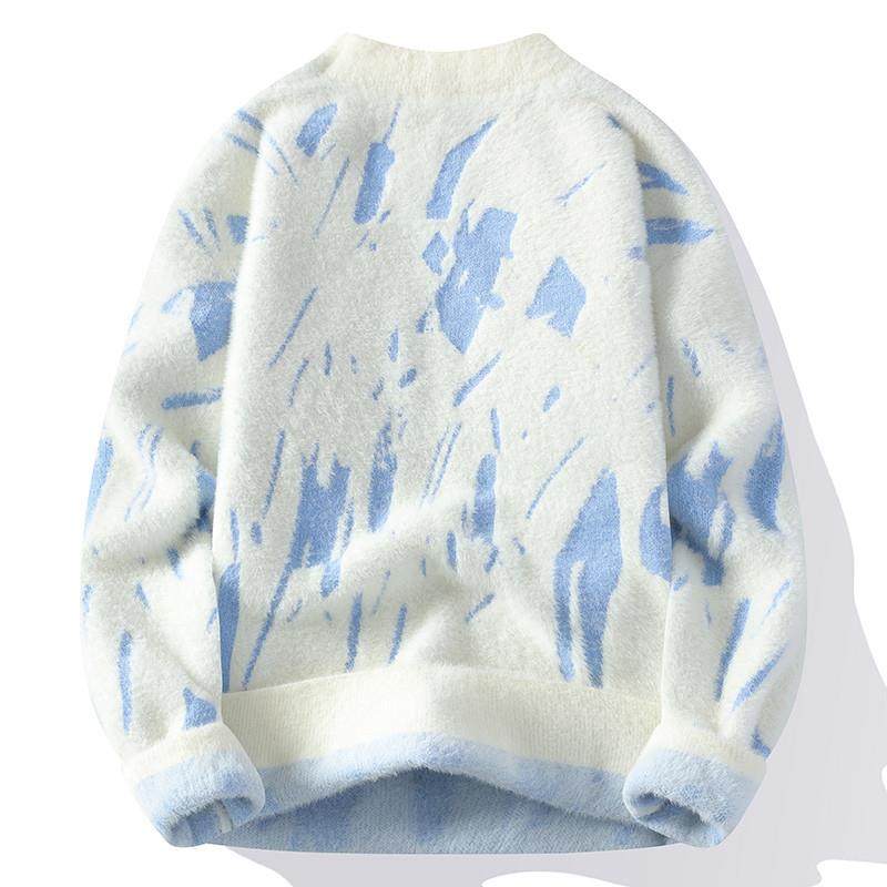 秋冬季软糯毛衣男圆领不起球青少年线衣潮流加厚仿貂绒针织打底衫,淘宝优惠券,粉丝福利购,淘宝优惠卷