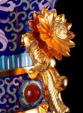 景泰蓝大花瓶李荣魁大师百鸟朝凤春满园鸿运瓶家居摆件工艺品