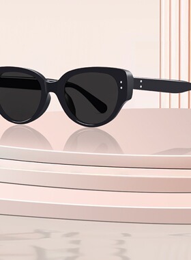 白色墨镜猫眼墨镜女高级可配度数近视辣妹偏光防紫外线太阳镜