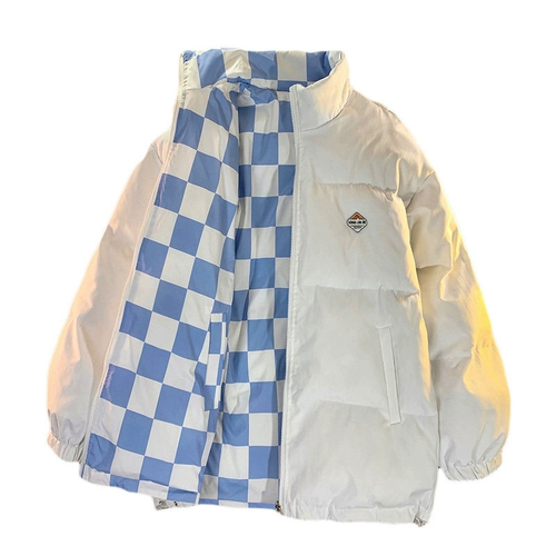 Двусторонний демисезонный пуховик, трендовая куртка, 2021 года, в корейском стиле, оверсайз