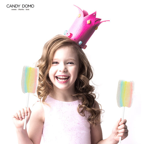 CANDYDOMO创意嚼劲十足的巧克力棉花糖棒棒糖儿童水果味零食礼物 - 图1