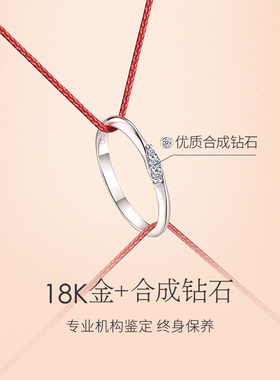 Fanci范琦珠宝18k金三生有你对戒