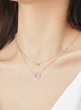 范琦幻梦心月双层项链圣诞礼物