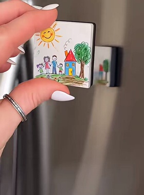 DIY磁吸冰箱贴高透亚克力带背胶