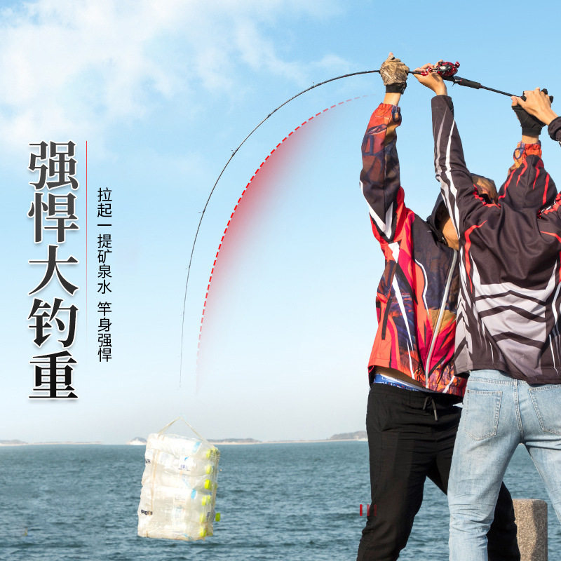 竿碳素直柄枪柄MMH杆钓鱼竿路亚竿套装水滴轮纺车轮传统钓竿/炮竿