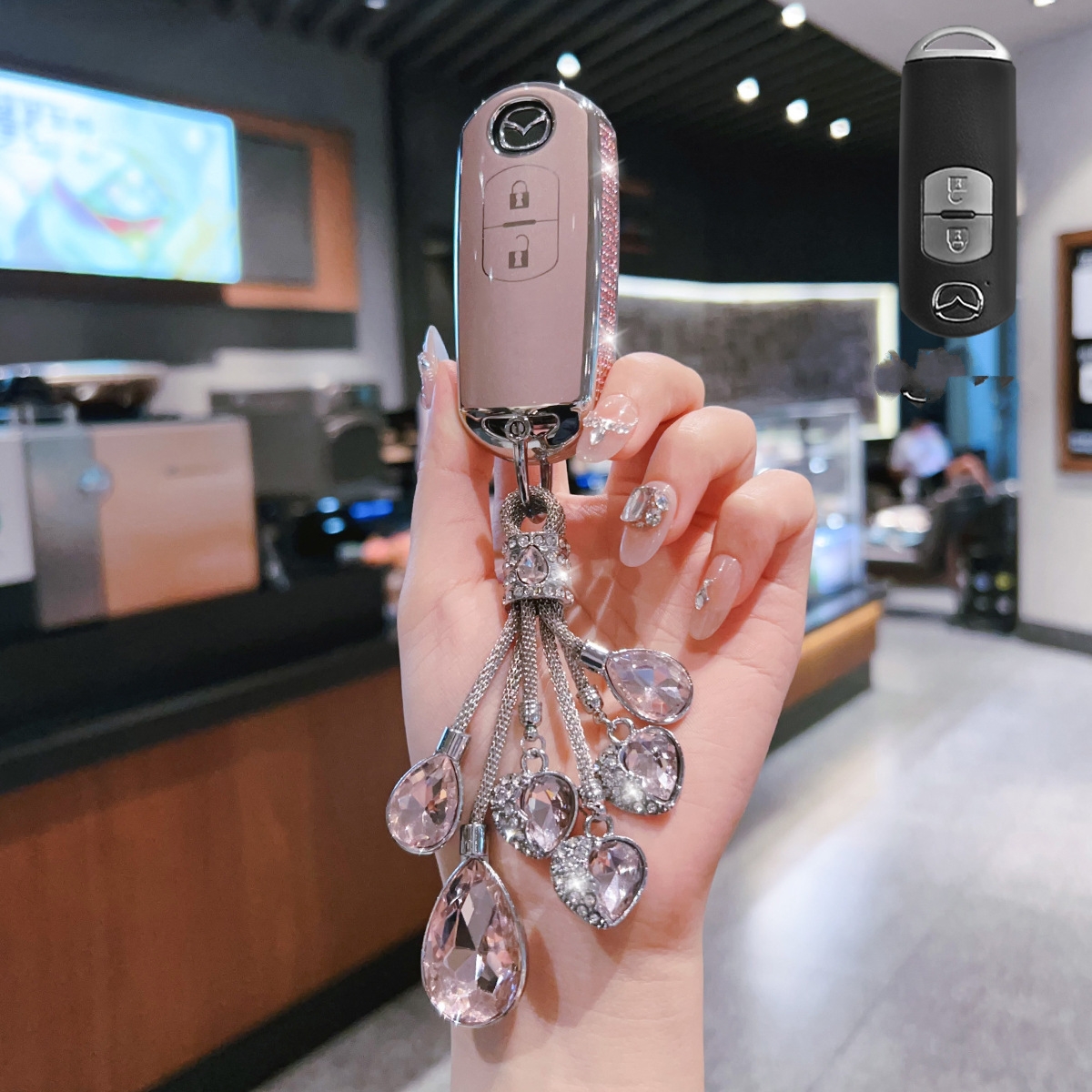 适用马自达3星骋钥匙包高级感CX8睿翼CX7遥控器保护套外壳扣男女 - 图2