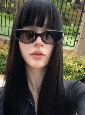 复古猫眼墨镜女高级感Jennie窄框眼镜2025新款潮防紫外线gm太阳镜
