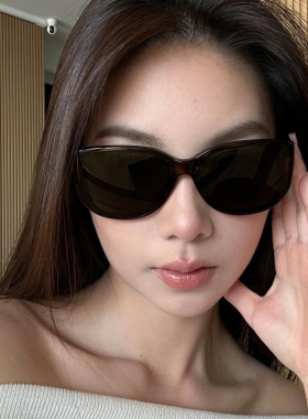 2026新款一体式镜面复古老钱风玳瑁墨镜女高级感防紫外线太阳眼镜