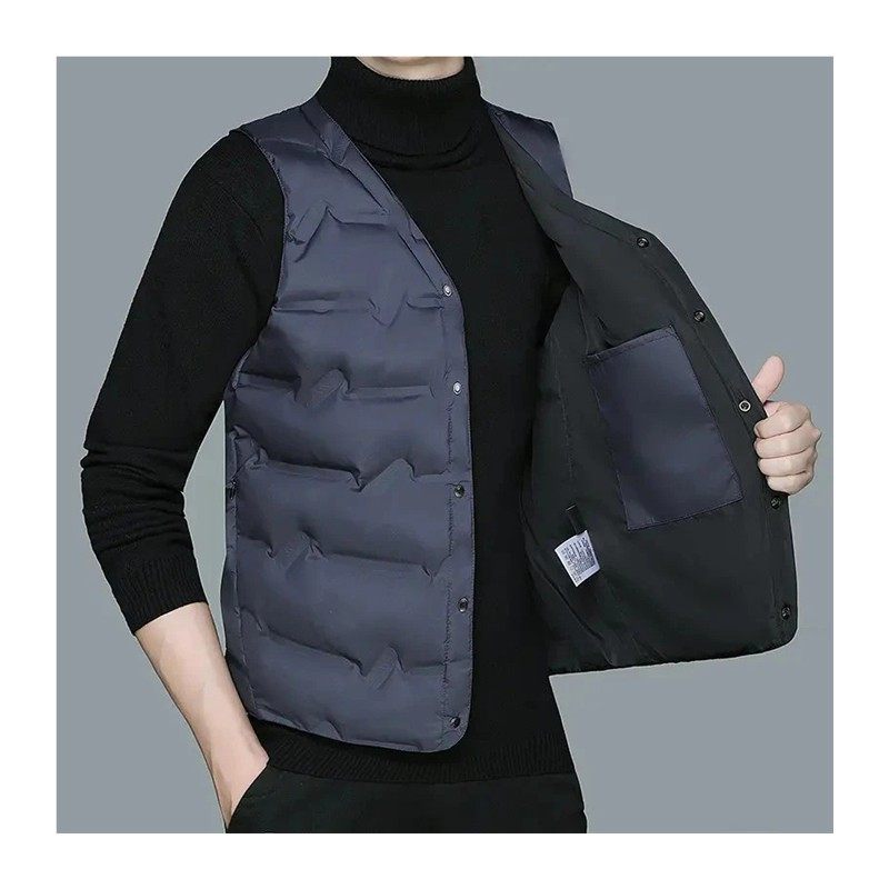 汇鑫严选奢品轻薄男羽绒马甲秋冬季V领坎肩中老年内穿贴身保暖背,淘宝优惠券,粉丝福利购,淘宝优惠卷