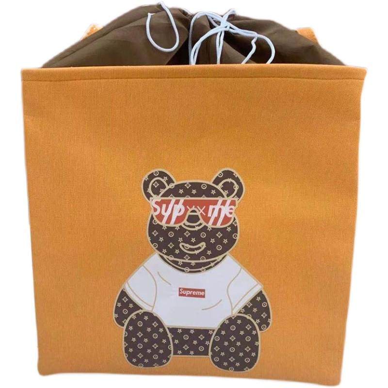 儿童加厚玩具收纳箱宝宝衣物整理箱布艺卡通毛绒玩具收纳筐大束口,淘宝优惠券,粉丝福利购,淘宝优惠卷