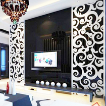 TV Background Wall Decoration Custom Living Room Border Waist Line Ceiling Solid Wood Wall Flower Lattice Hollowed-out Chinese Carved Flower Board