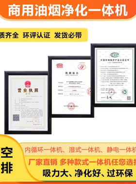 水溶式水循环油烟净化一体机商用厨房抽烟机净化器一体烟罩内循环