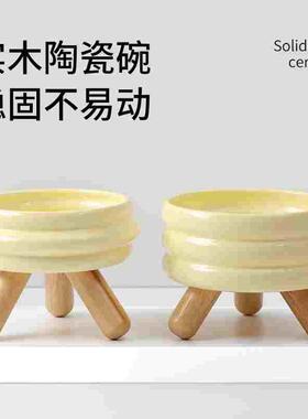 德国猫碗陶瓷宠物水碗大口径猫粮碗幼猫狗狗食盆防打翻保护颈椎双