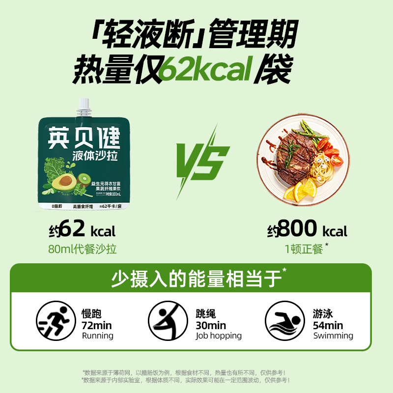 【聚】英贝健液体沙拉蔬菜NFC益生元果蔬汁羽衣甘蓝复合果汁