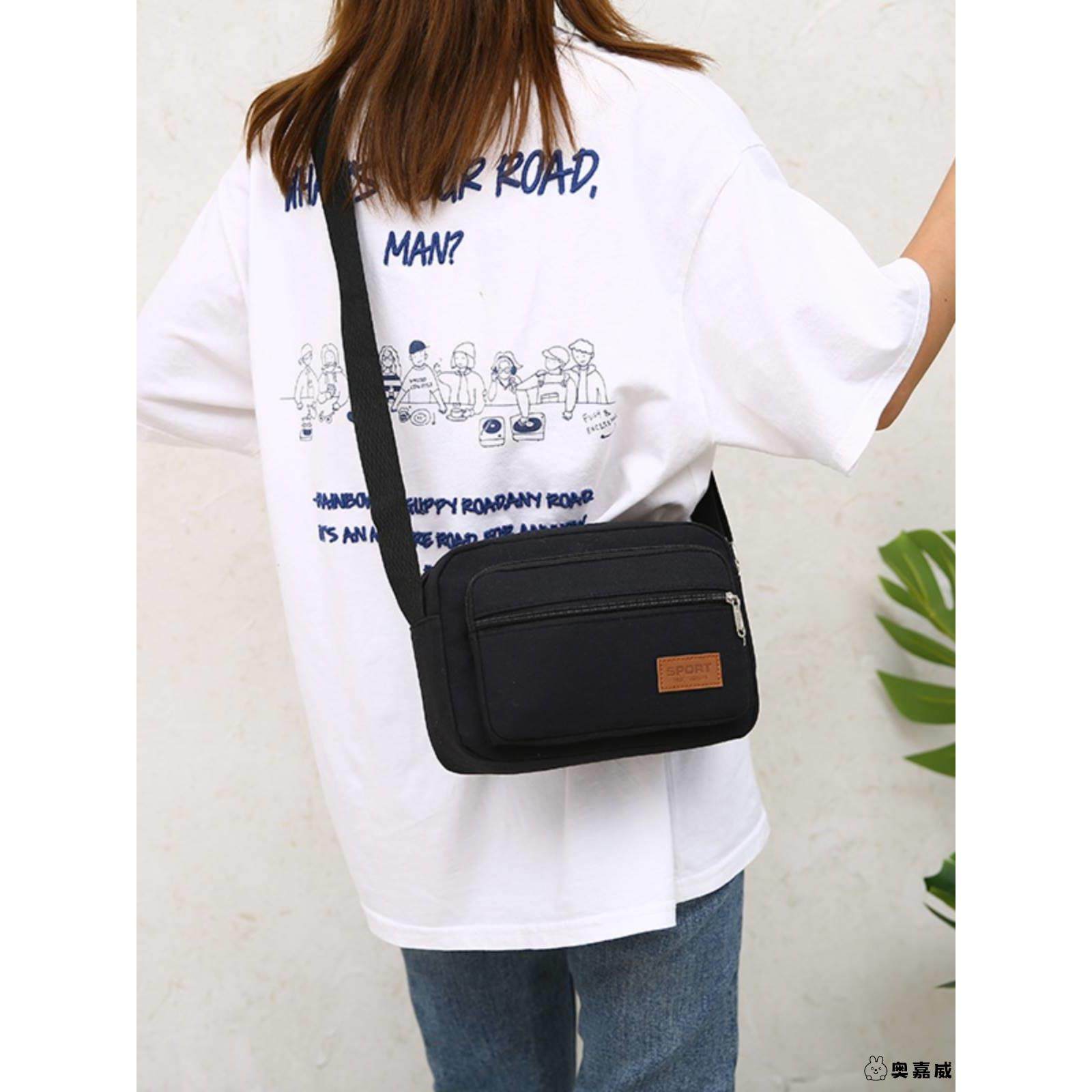 加厚帆布五层单肩包男士斜挎包生意收钱包女通用小背包2025新款好,淘宝优惠券,粉丝福利购,淘宝优惠卷