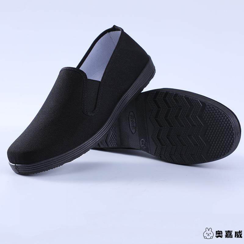 老北京布鞋男士透气工作鞋全黑色一脚蹬仿千层布懒人帆布鞋女,淘宝优惠券,粉丝福利购,淘宝优惠卷