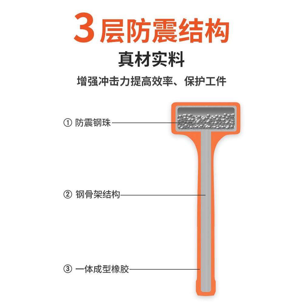 一体橡胶锤无弹力木地板安装锤防静电小锤子装修橡皮锤头香槟榔头,淘宝优惠券,粉丝福利购,淘宝优惠卷