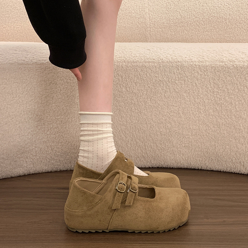 内增高勃肯鞋女2026新款春季女鞋百搭休闲平底单鞋配裙子乐福鞋子,淘宝优惠券,粉丝福利购,淘宝优惠卷