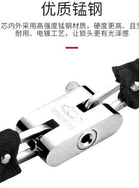 玻璃门锁链条锁大门铁链锁自行车锁钢丝防盗电动车防水环形链子锁