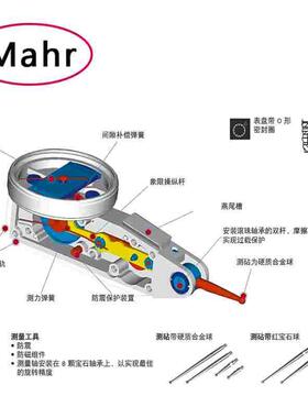 德国Mahr机械式杠杆百分表 测跳动校表 马尔指针式杠杆指示表800s