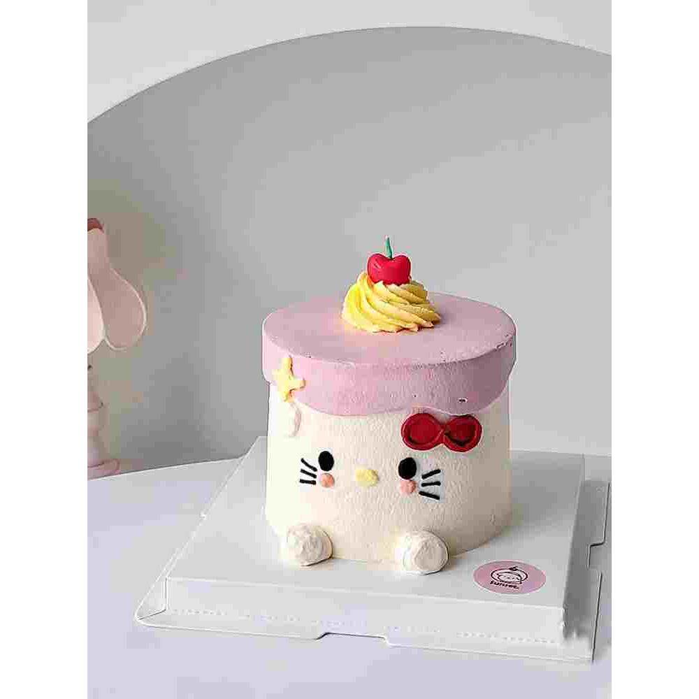 七夕情人节简约ins风蛋糕装饰贴纸浪漫告白插件樱桃蜡烛生日摆件