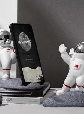 宇航员桌面手机支架创意办公室装饰好物太空人小摆件新年生日礼物