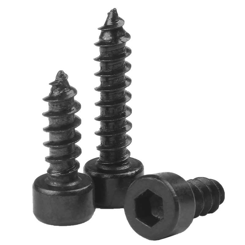 8.8级黑色圆柱头内六角自攻螺丝杯头尖尾自攻螺钉M2M3/M3.5M4M5M6 - 图3