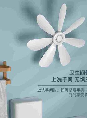 厕所专用壁挂式电风扇宿舍床头风扇家用厨房卫生间免打孔挂墙小型