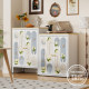 Biwell steel printed pattern double door sideboard