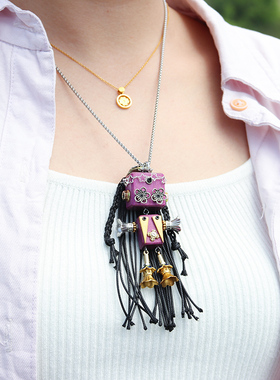 【维吾尔族】木小魔手作新疆异域民族风编绳项链设计感复古毛衣链