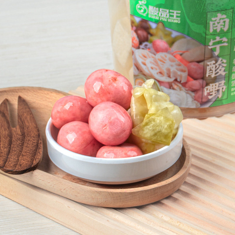 【春】广西酸野什锦酸甜泡菜开罐即食杂酸美食特产1kg/罐包邮酸菜,淘宝优惠券,粉丝福利购,淘宝优惠卷