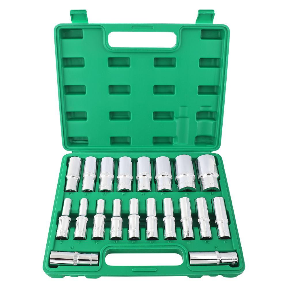 锂电大飞加厚套筒头电动扳手小风炮套管全套8-32mm汽修工具套装 - 图3