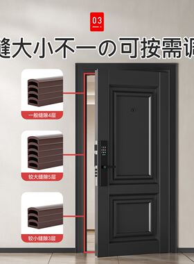 入户门门缝隔音密封挡风防盗门密封条防风胶条进户门包邮