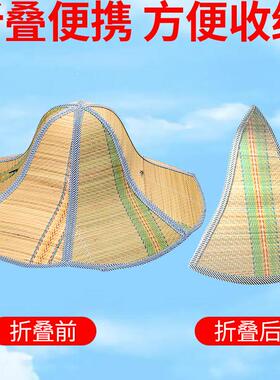 草帽可折叠遮阳帽夏季钓鱼干活男