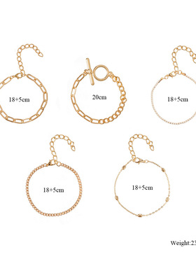 New trend OT button multi-layer popular bracelet欧美流行手链