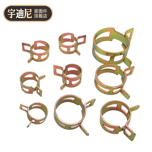 镀彩锌弹性卡箍钢带型环箍弹簧钢卡水管油管箍65锰钢卡子Q673B L - 图2