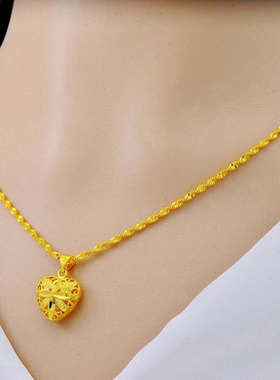香港免税金项链女沙仿真黄
