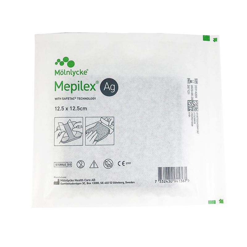 美皮康Mepilex Ag银离子泡沫敷料压力性溃疡褥疮压疮软聚硅酮敷贴 - 图3