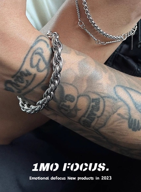 霸气痞帅潮男粗款手链