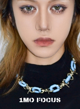 1MOFOCUS多巴胺蓝色小众项链