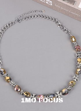 1MOFOCUS幻彩拼接十字花项链