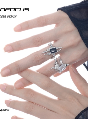 超美!原创设计冷淡风甜酷戒指