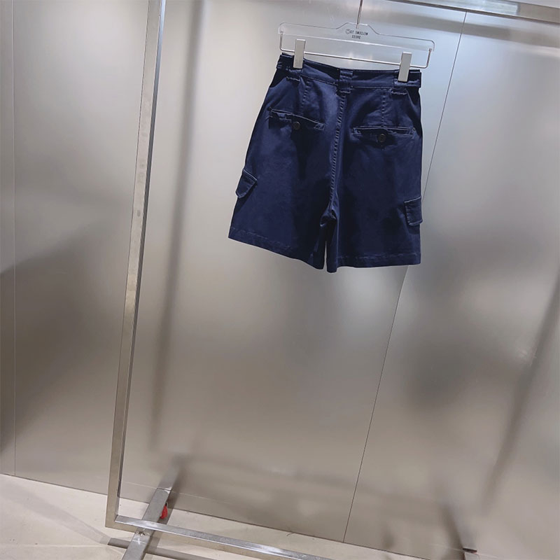 MSKIN6欧洲站新款英伦风工装短裤外穿中低腰双口袋休闲直五分裤女 - 图2