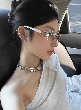 大媛家Sunny 欧美风Y2K凹造型墨镜千禧辣妹街拍太阳眼镜防紫外线
