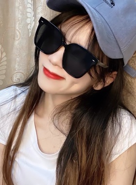 大媛家Sunny 墨镜女ins网红复古情侣开车防紫外线圆脸黄色太阳镜
