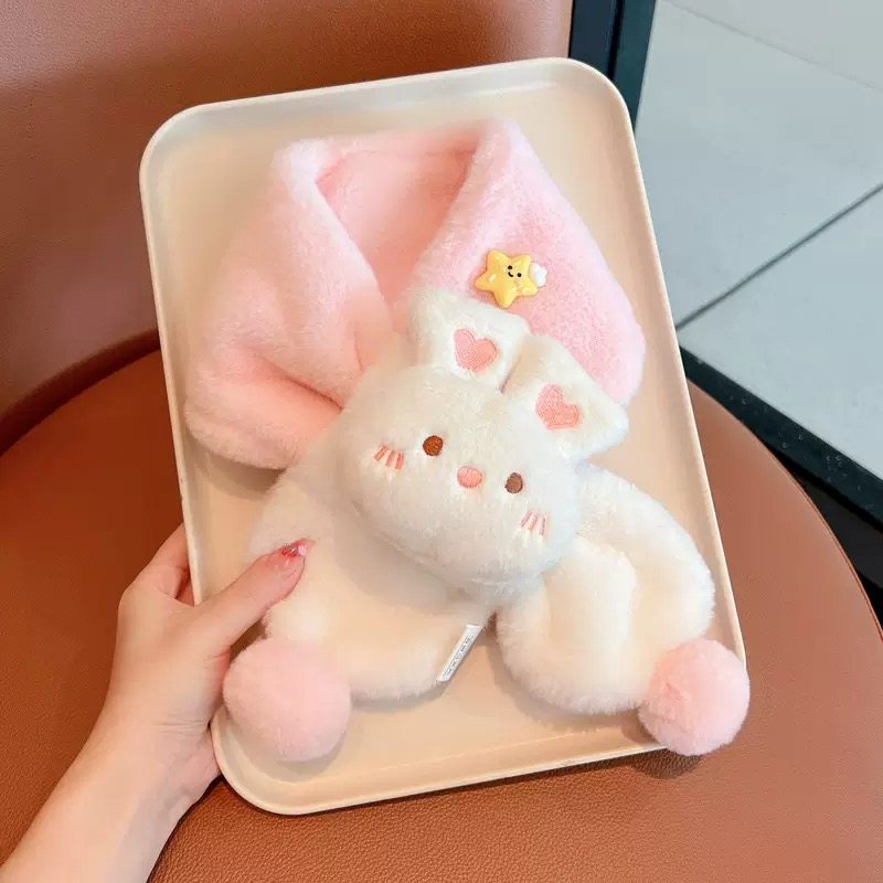 大媛家Sunny 2025秋冬款毛绒亲子儿童围巾仿兔毛围脖卡通韩版保暖,淘宝优惠券,粉丝福利购,淘宝优惠卷