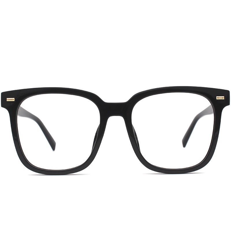 大媛家Sunny 网红同款韩版素颜黑色粗框眼镜框女复古方形近视眼镜 - 图3