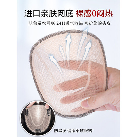 Yimei Wig Women's Top Real Hair Wool Curly Wig