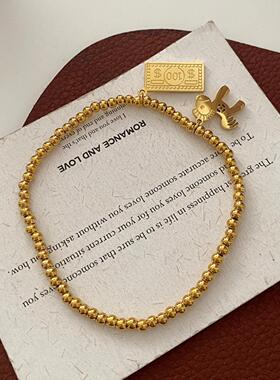 钛钢高级感简约手链女男